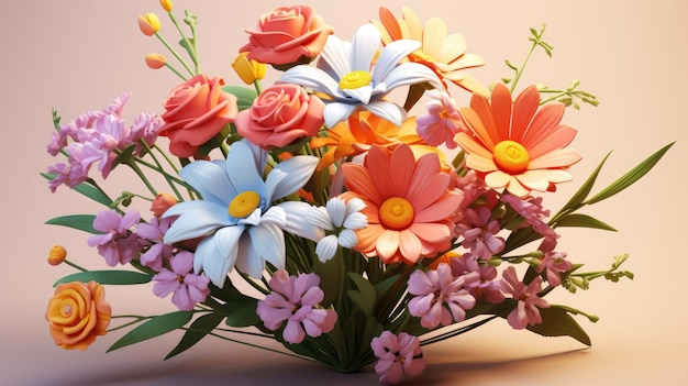 A colorful bouquet of flowers