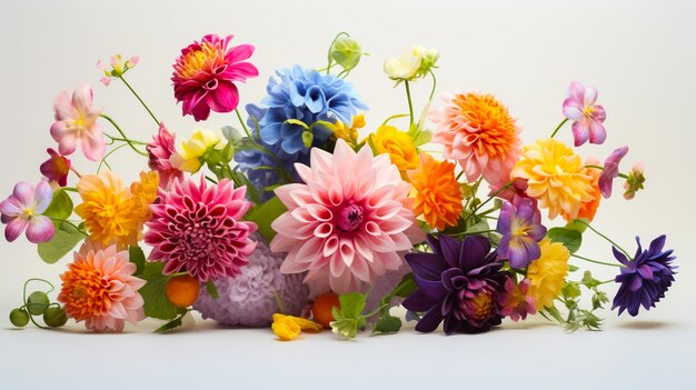 Colorful bouquets freshness of flowers for art decoration