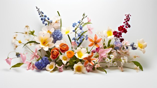 Colorful bouquets freshness of flowers for art decoration