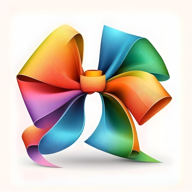 Colorful bow isolated on white background