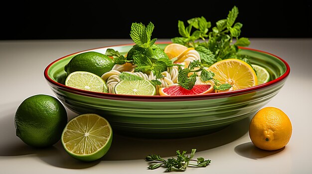 Photo colorful bowl of vietnamese pho filled with aromatic