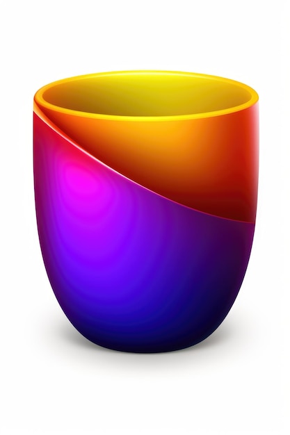 A colorful bowl on a white background