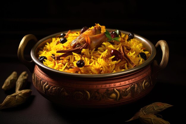 A Colorful Bowl of Yellow Rice and Fresh Vegetables