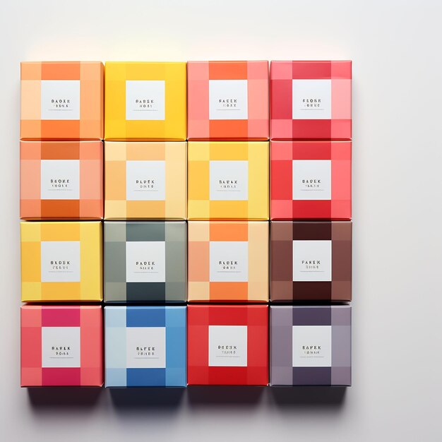 a colorful box of different colors of different colors