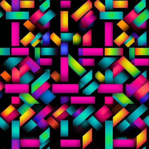 A colorful box with many colored squares in the middle.