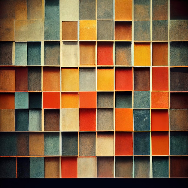 Colorful boxes, wall of square pieces as a background for wallpaper or creative base design