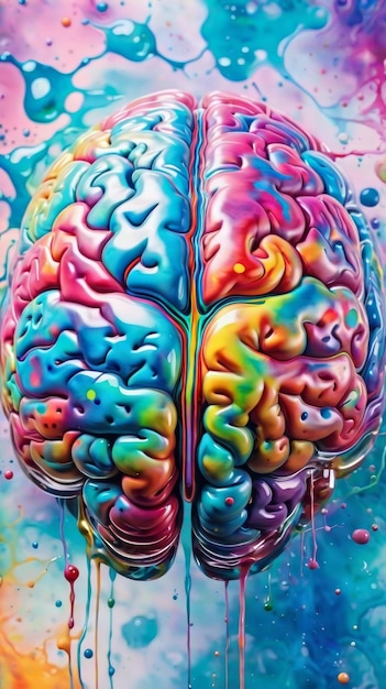 Colorful Brain Painting