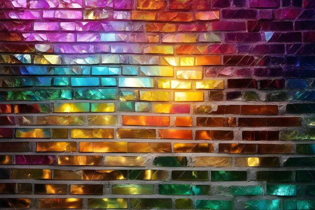 Colorful Brick Neon Glow Brick