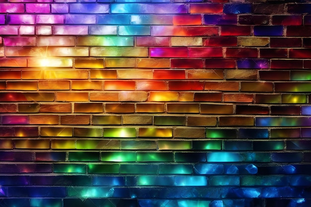 Colorful Brick Neon Glow Brick