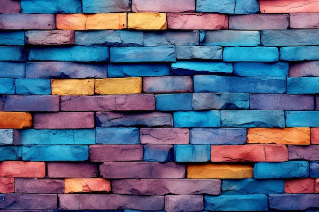 다채로운 벽돌 텍스처 재료 배경