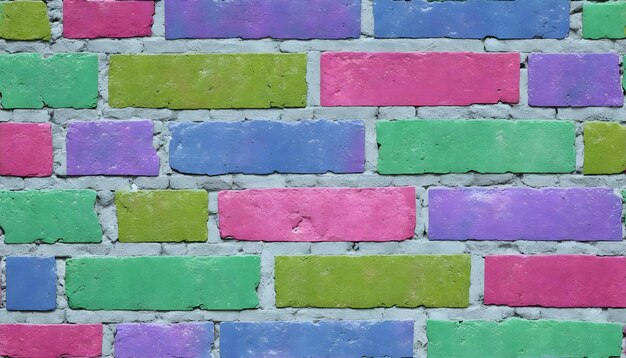 Photo colorful brick wall texture color brick wall multicolored masonry