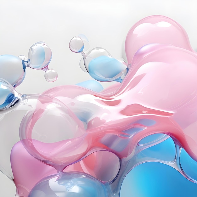 colorful bright airy bubbles in water