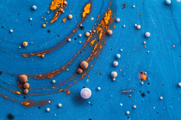 Фото Красочные яркие пузыри масла красивые краски вселенная цвет движущихся разноцветных. акриловая краска. космос