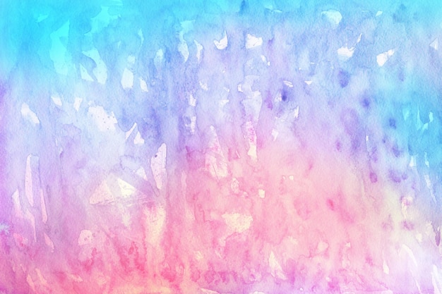 Colorful bright watercolor texture painted on white paper background.