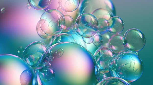 A colorful bubble with the word soap on it