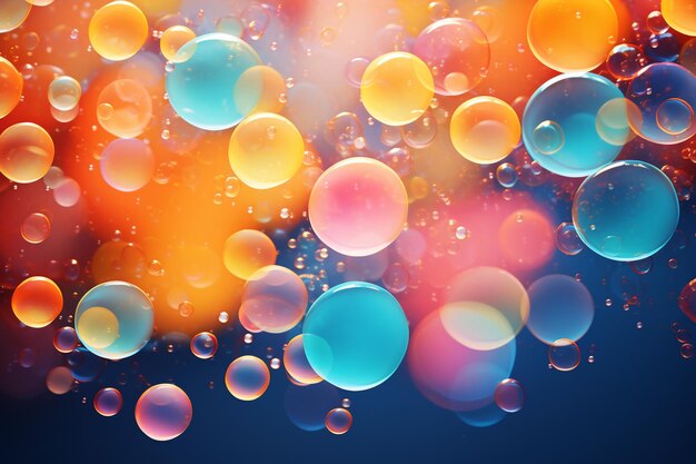 Colorful bubbles for abstract wallpaper