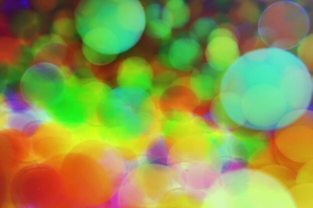 Foto sfondo di bolle colorate, astratto effetto bokeh colorato