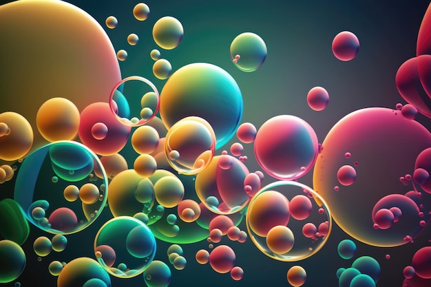 Colorful bubbles background