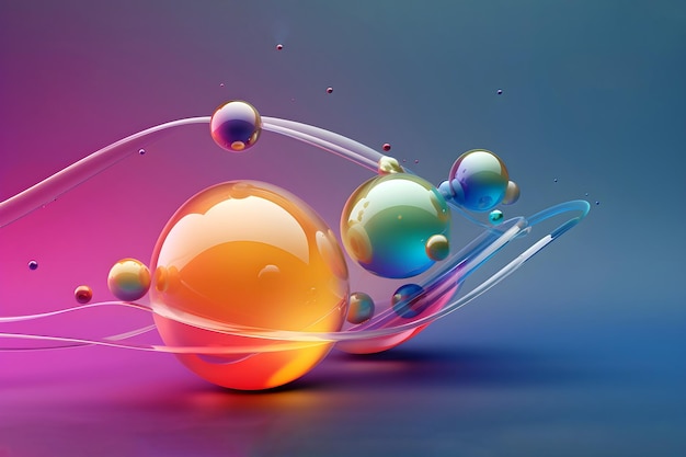 colorful bubbles fluid texture