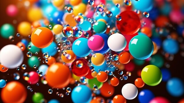 Colorful bubbles hd 8k wall paper stock photographic image