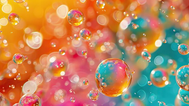 Photo colorful bubbles