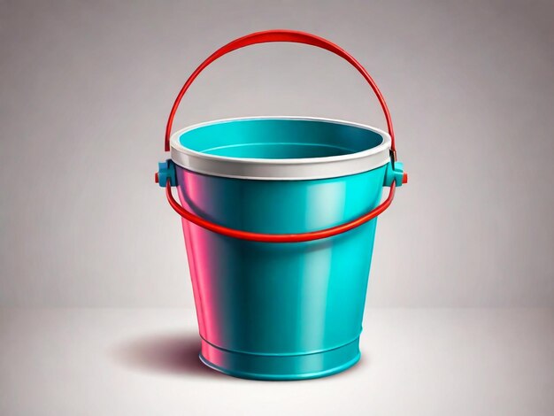 a colorful bucket with a handle that says quot paint quot on it