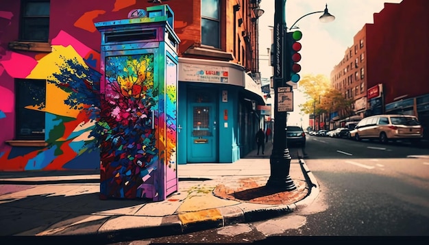 Photo colorful building art