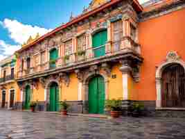 Photo colorful buildings of an old town