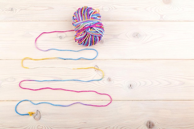 Colorful bundle on table