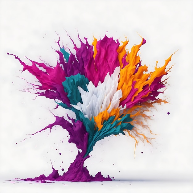 Colorful Burst on White background