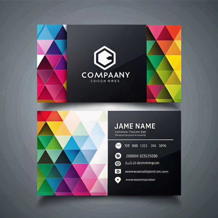 Photo a colorful business card with a black background with a design that says quot gourmet quot