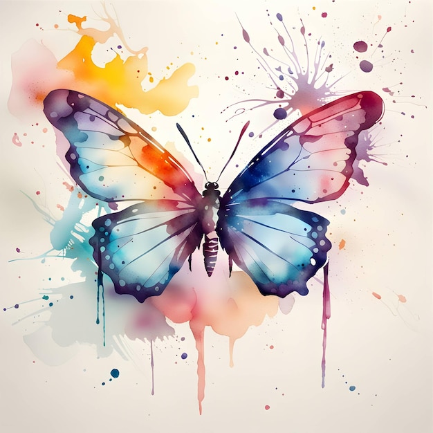 Colorful Butterfly Animal Painting