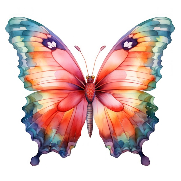 Colorful Butterfly in Flight for Fairy Garden AI Generated