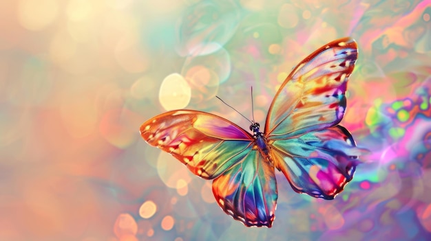 色とりどりの蝶の飛行