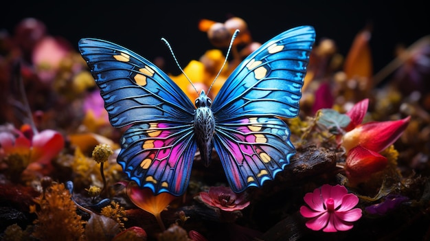 colorful butterfly HD 8K wallpaper Stock Photographic Image