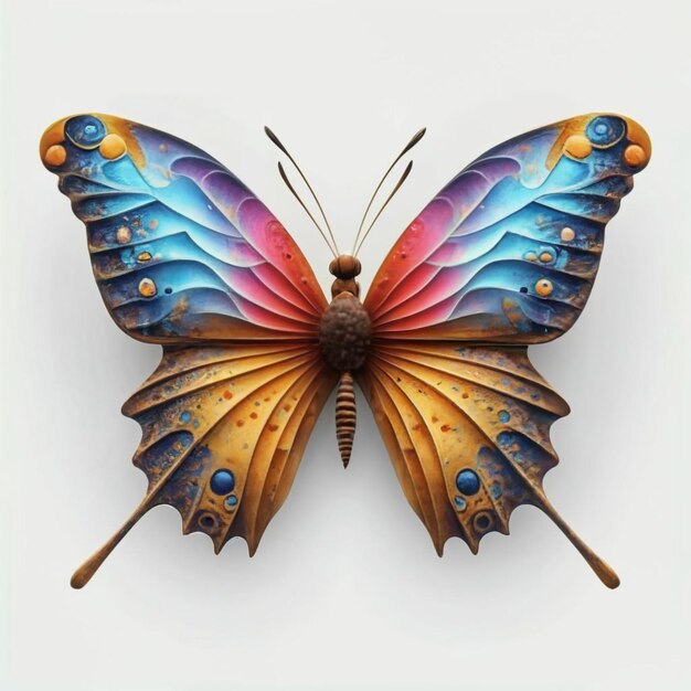 カラフルな蝶の画像の背景