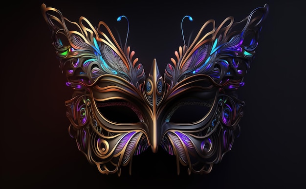 colorful butterfly masquerade mask