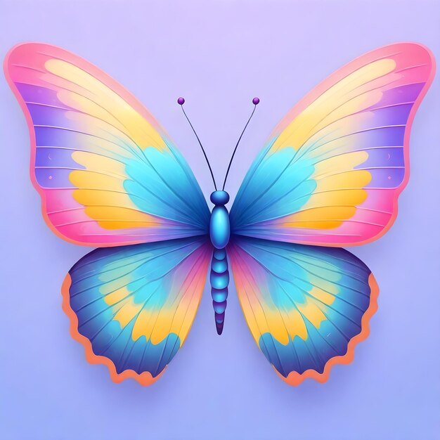 a colorful butterfly painting with a butterfly on the front