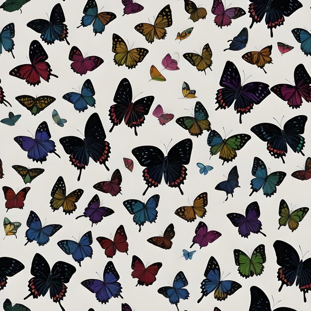 Colorful butterfly pattern ai generate