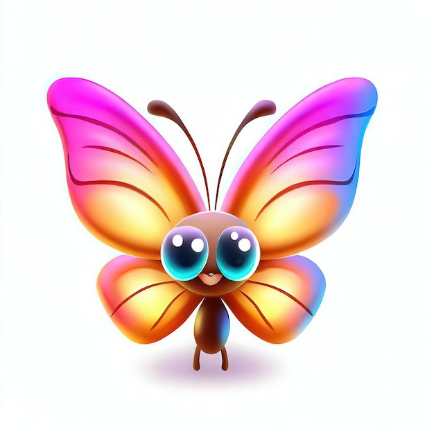 A colorful butterfly with the word butterfly on it