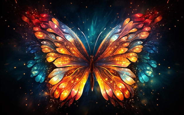 a colorful butterfly with the words butterfly on the bottomButterfly shape fantasy background fair