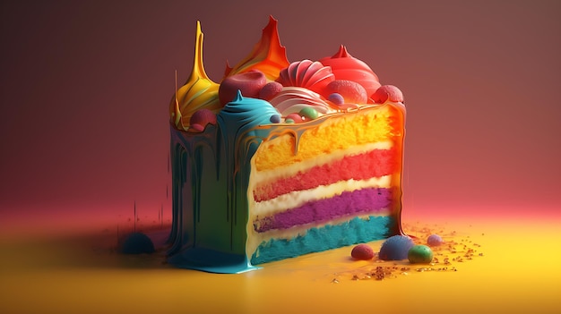 Colorful cake photo