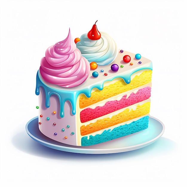 a colorful cake with the number 3 on it