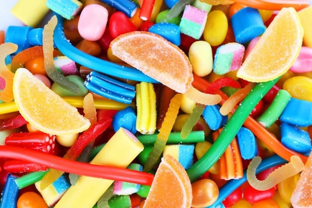 Colorful candies background