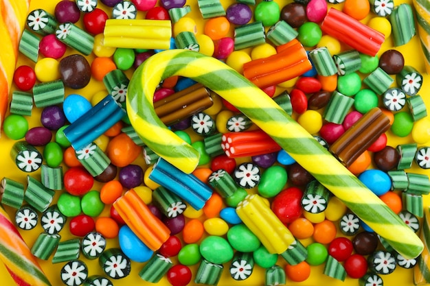 Colorful candies closeup