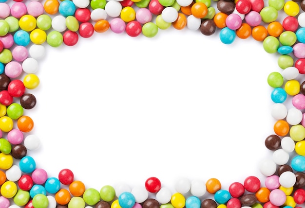 Colorful candies frame