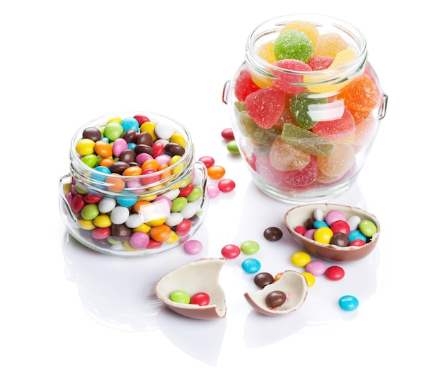 Colorful candies and marmalade