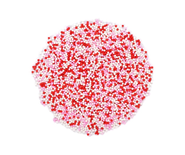 Colorful candies on white background