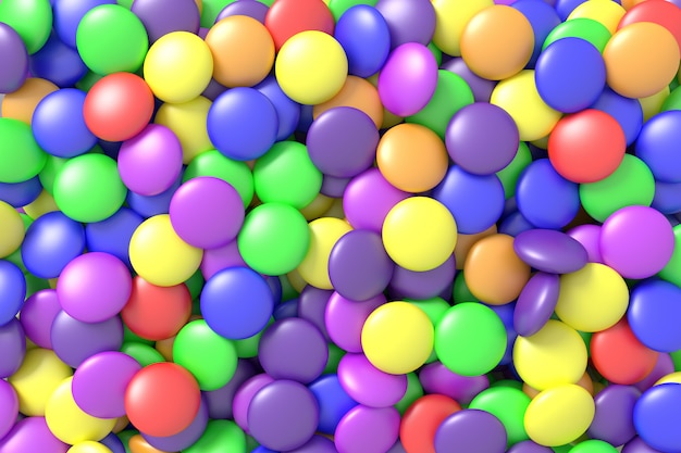 Photo colorful candy. 3d rendering.