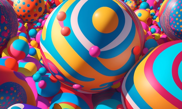 カラフルなキャンディ ボールの抽象的な背景